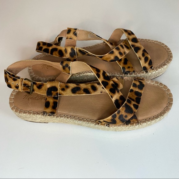 Madewell The Malia Espadrille Cheetah Leopard Sandal Size 9.5 - Picture 5 of 11